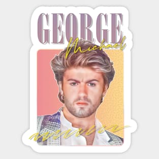 George Michael -- 80s Styled Aesthetic Design Sticker